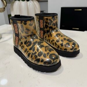 UGG Black and Tan Animal Print Boots